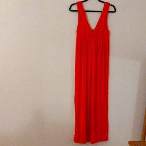 J.Crew Orange Maxi Dress, size M